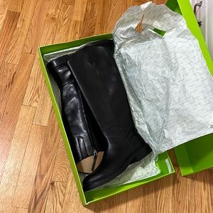 Black leather boot
